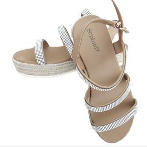 Sophie17 boho sparkle wedges